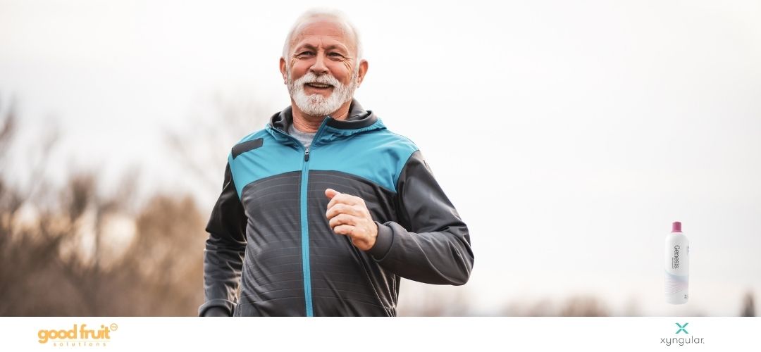 elderly man running